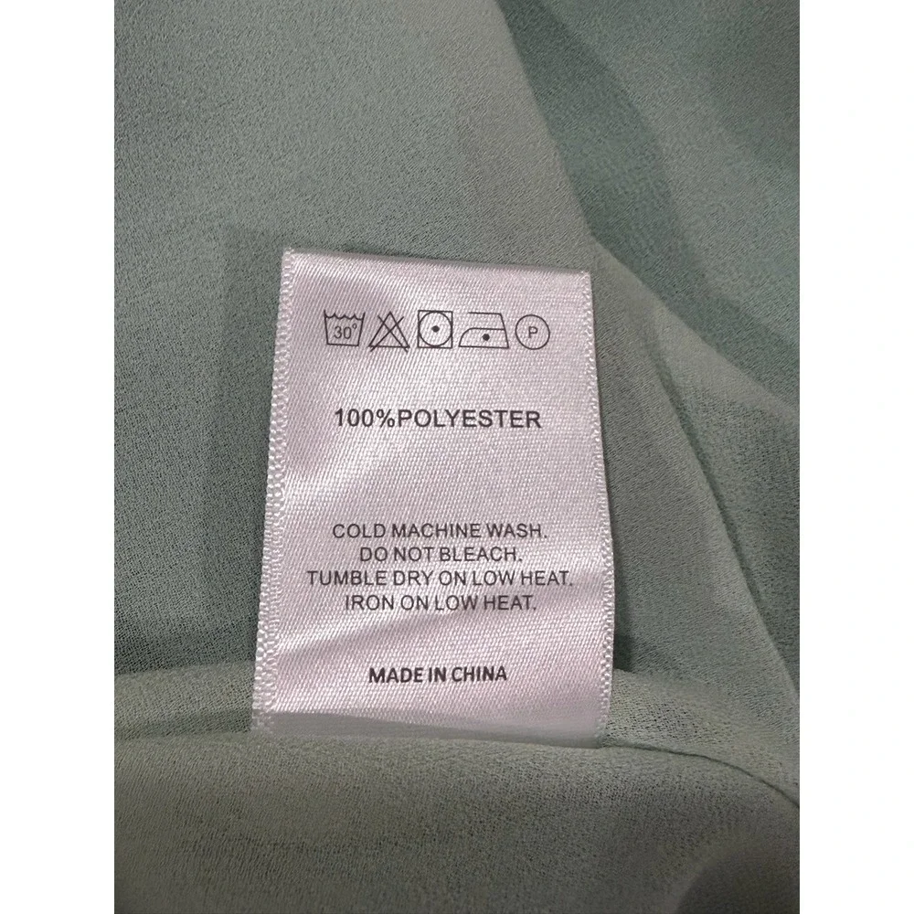 Peppermayo Green Ombre Halter Maxi Dress Cowl Neck Open Back Size 0 XXS